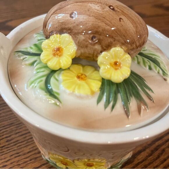 Vintage MCM Sour Cream Baked Potato Japan Made Ceramic Container - Picture 4 of 12